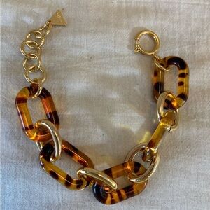Serafina Faux Tortoise Chain Link Bracelet‎